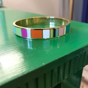 Kate Spade striped hinge bangle